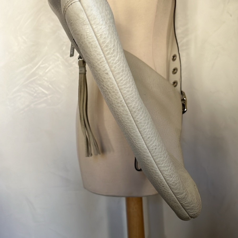 Coach 1428 Off White Pebbled Leather shoulder/Cross Body Bag adjustable strap - Picture 9 of 17